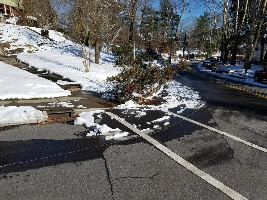 Sneckdown in Kenilworth at Forest Hill Dr and Sherwood