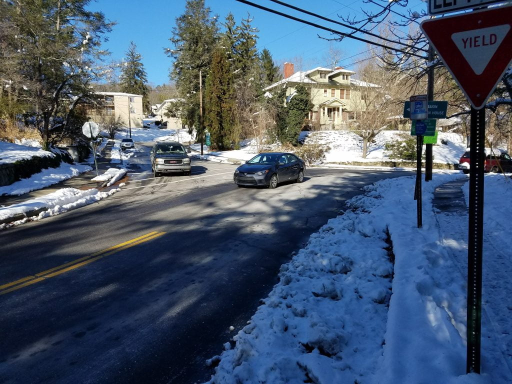 Sneckdown in Kenilworth at Forest Hill Dr and Sherwood