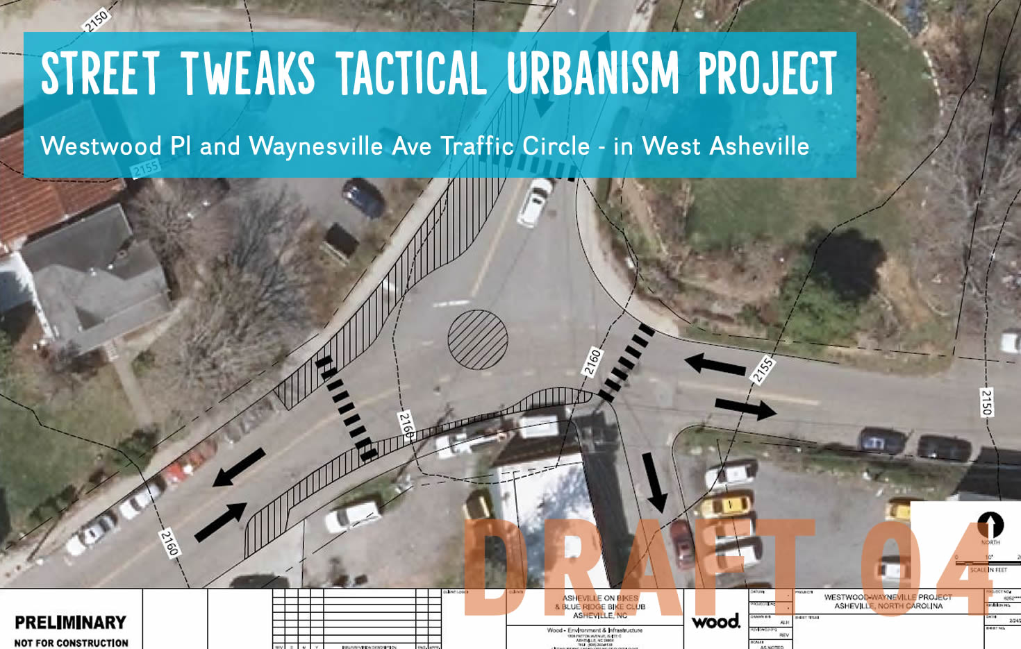Westwood Place and Waynesville Ave Tactical Urbanism Project in
