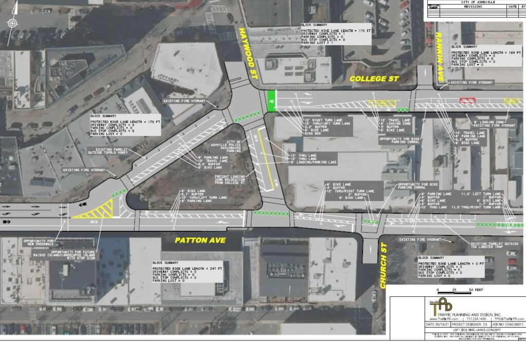 Patton Ave College St Bike Lanes Planned In Downtown Asheville Asheville On Bikes