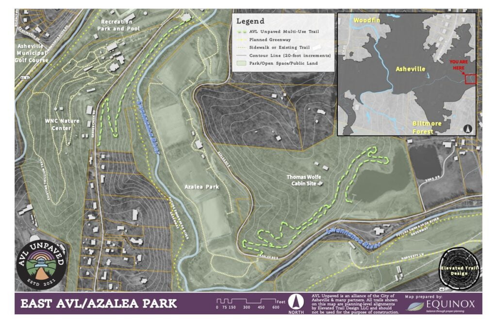 AVL Unpaved Azalea Park Map