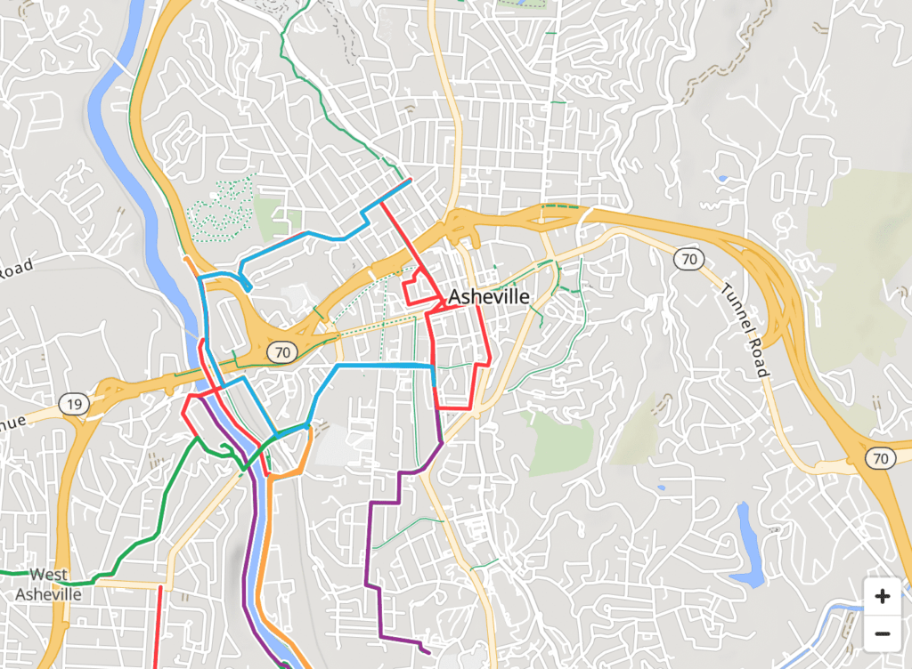 Map preview of AVLFest Ride Guide