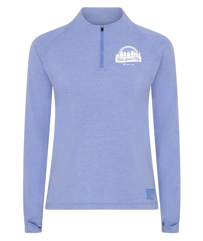 Asheville on Bikes - Ride Your City 1/4 Zip Performance Top