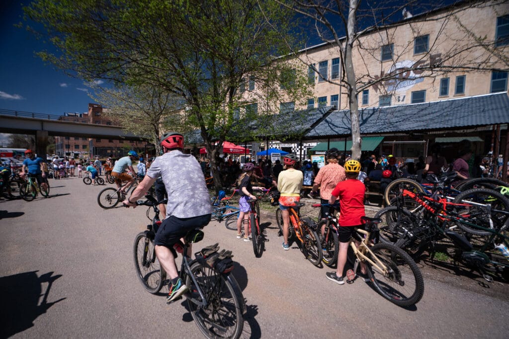 Bike riders at Spring Out 2025