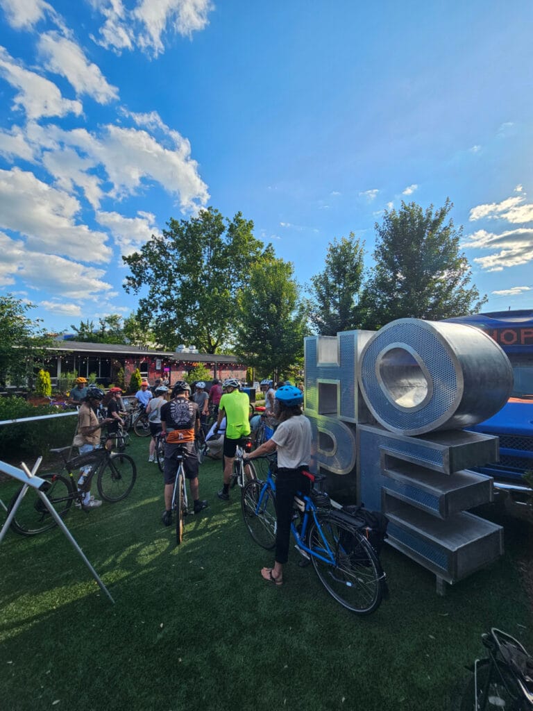 Cyclists at Bear’s Community Ride in Asheville